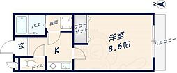 ドラゴンコート 1Kの間取図画像