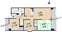 フレアはい・21 3LDKの間取図画像