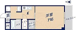 サニーウェル新石切 1Kの間取図画像