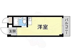 リリーフ明日香新石切 ワンルームの間取図画像