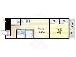 FuMoSe新石切 1LDKの間取図画像