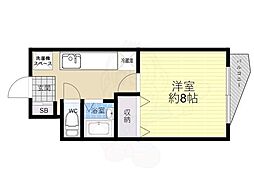 北口ハイツ1 1Kの間取図画像