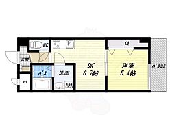 ソシアルヴィレッジ 1DKの間取図画像