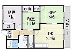 メゾン北灰塚 2SDKの間取図画像