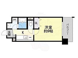 エトワールフィラント 1Kの間取図画像