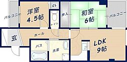 リアライズ荒本 2LDKの間取図画像
