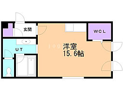 Ｆｉｎｅｓｔ　08　ＢＬＤ 3階ワンルームの間取り