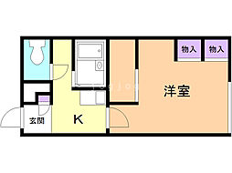 レオパレス南山鼻 1Kの間取図画像