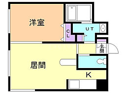 レインボータウン24 1LDKの間取図画像