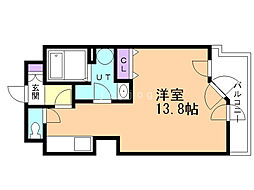 ＵＵＲコート札幌南三条プレミアタワー 15階ワンルームの間取り