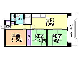 條野ビル 3LDKの間取図画像