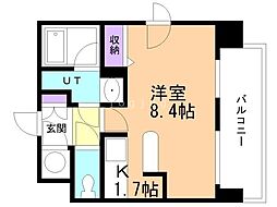 クレジデンス札幌・南4条 3階1Kの間取り