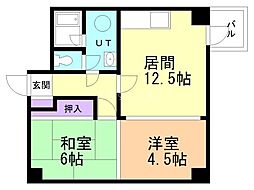 ファーストハイム 2LDKの間取図画像
