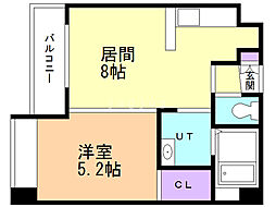 クラッセ大通り東 9階1LDKの間取り