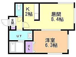 ヒューガパリス 2階