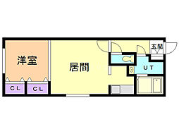 モデュロール南円山 1階1LDKの間取り