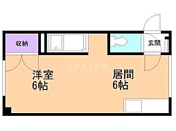 スカイパーク円山 1DKの間取図画像