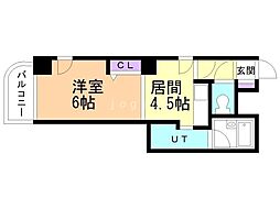 グリーンマンション熊谷 1DKの間取図画像