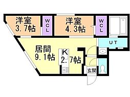 間取図画像 2LDK