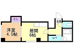 プレプラージュ 1DKの間取図画像