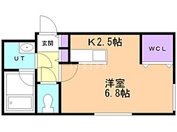 ラフォルテ桑園 1Kの間取図画像