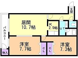 間取図画像 2LDK