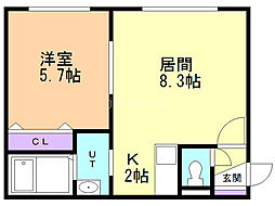 セレーノ 1LDKの間取図画像