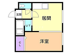 セントラル6 1DKの間取図画像