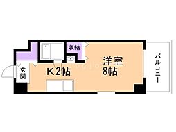 メゾンド・ブーケ円山 1Kの間取図画像