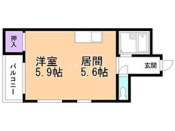 ウインダムヒル医大前 1DKの間取図画像