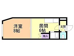 メゾンエスポアール 1DKの間取図画像