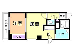 サンリッチ南5条 1LDKの間取図画像