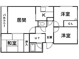 ボア伏見 3LDKの間取図画像