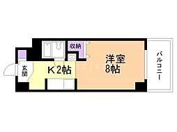 メゾンド・ブーケ円山 1Kの間取図画像