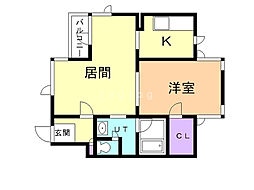 藤井ビル裏参道 1LDKの間取図画像