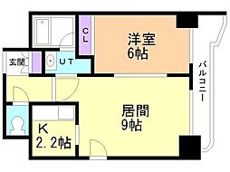 ティアラFCサイド 1LDKの間取図画像