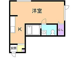 SA-スクエア 1Kの間取図画像