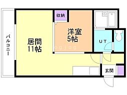 第88松井ビル 1LDKの間取図画像