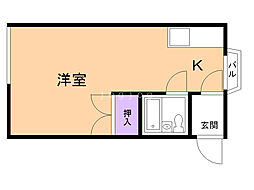 シティハイツ1315 1DKの間取図画像