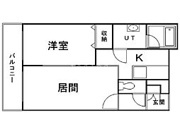 MAHALOOHASHI710 1LDKの間取図画像