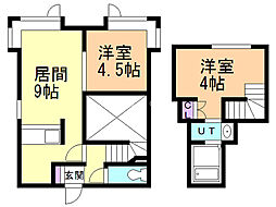 グランステージ中島公園西 2SLDKの間取図画像