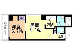 サッポロヒルズ 1LDKの間取図画像