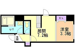 カーサベルタ 1DKの間取図画像
