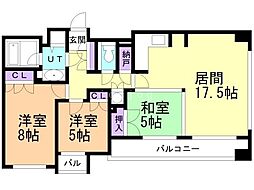 ザ・サッポロレジデンス 3LDKの間取図画像