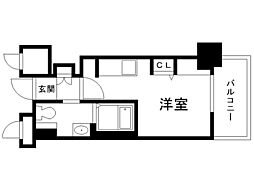 パシフィックタワー札幌 1Kの間取図画像