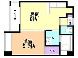 クラッセ大通り東 1LDKの間取図画像