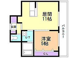 ブロス・ラ・リベルタ 1LDKの間取図画像
