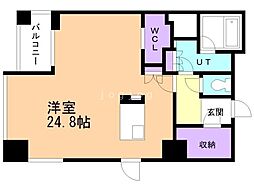 プライムメゾン大通公園 ワンルームの間取図画像