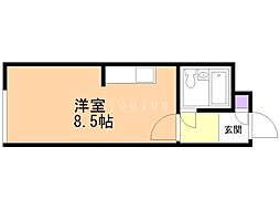 グランバリュー宮の森サウス ワンルームの間取図画像
