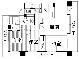 ダイアパレス大通公園エスト 3LDKの間取図画像